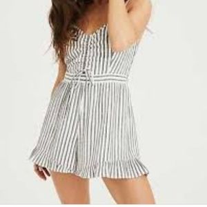Striped Short Romper